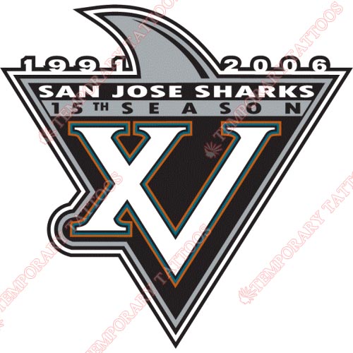 San Jose Sharks Customize Temporary Tattoos Stickers NO.319